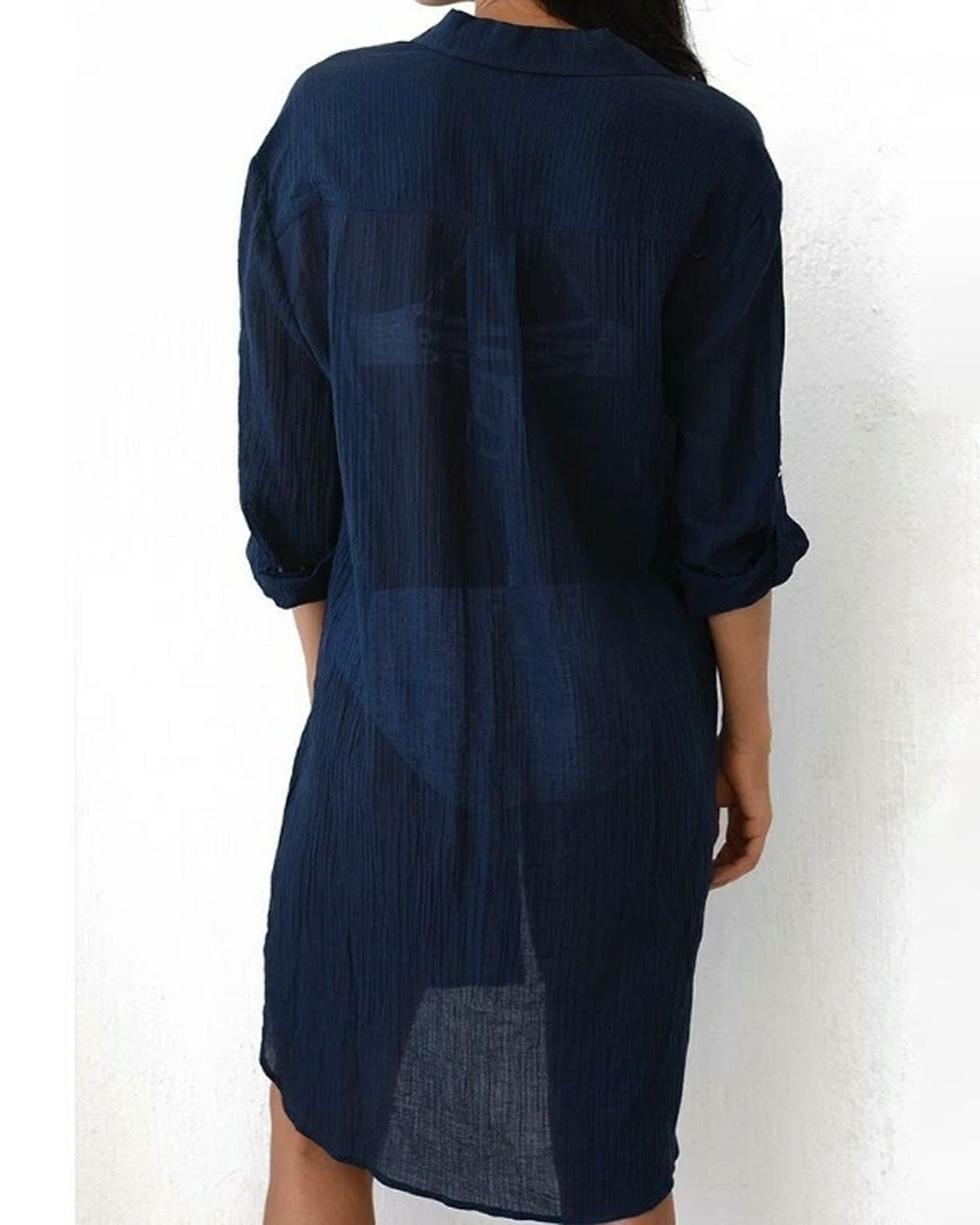 ZAVIREA® V-Neck Beach Cover-Up Shirt