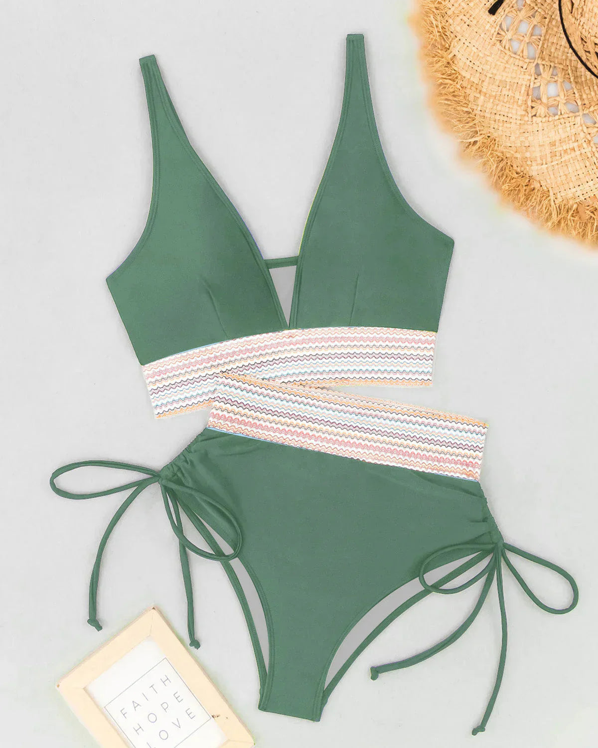 ZAVIREA® Wave-Sculpt High-Waist Bikini