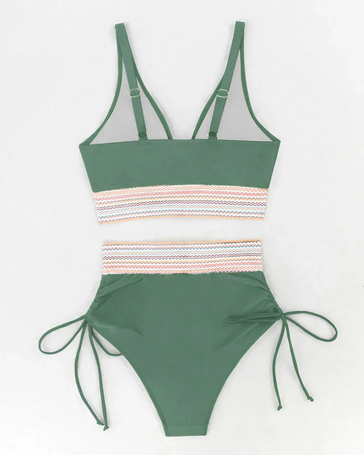 ZAVIREA® Wave-Sculpt High-Waist Bikini