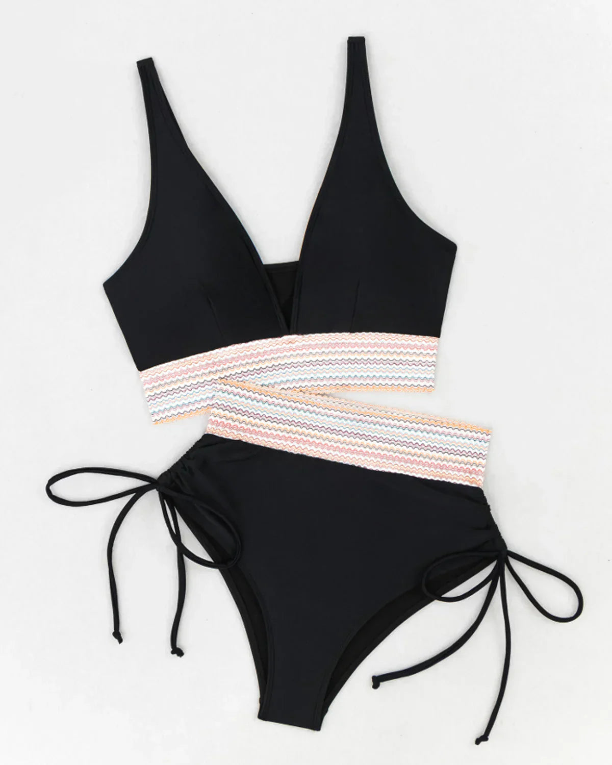 ZAVIREA® Wave-Sculpt High-Waist Bikini