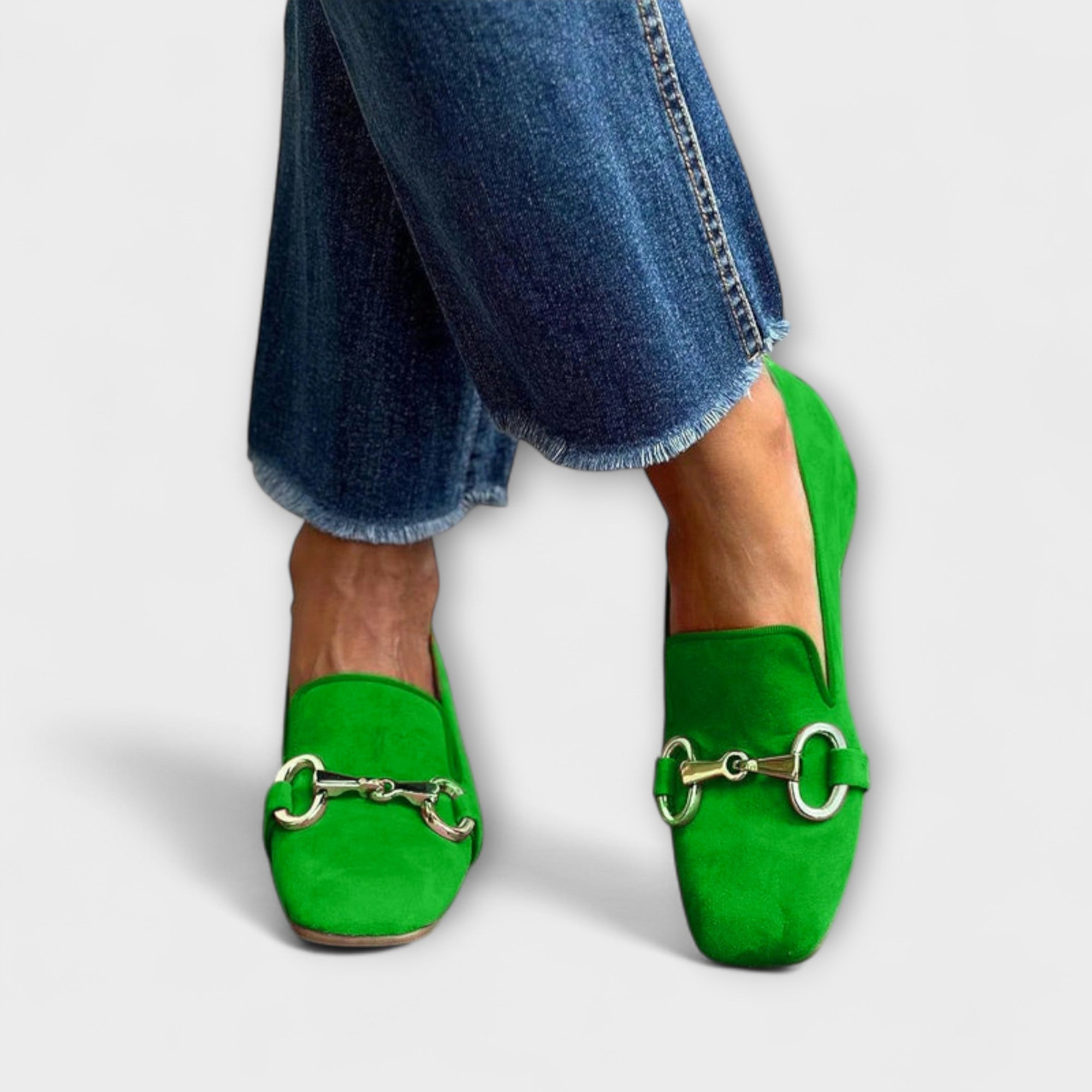 Zara – Square Toe Loafers with Buckle