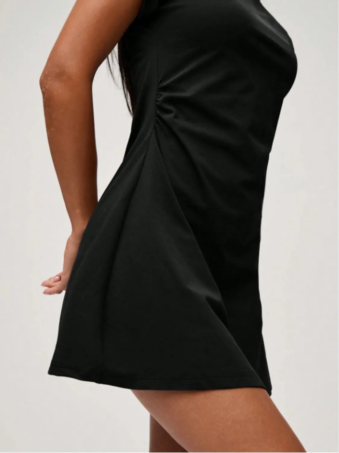 Round Neck Short Sleeve Mini Tee Dress