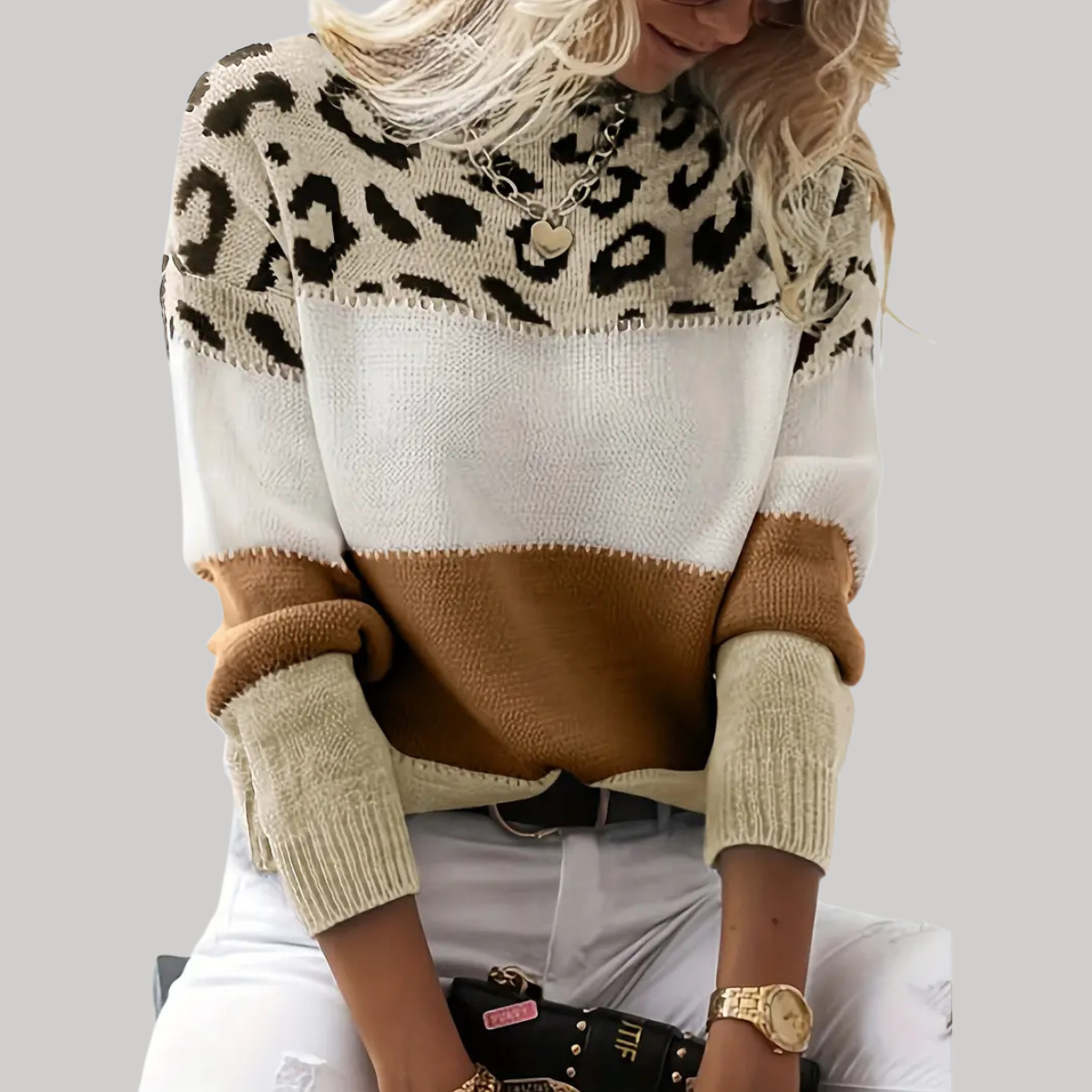 Evelyn | Leopard Print Casual Sweater
